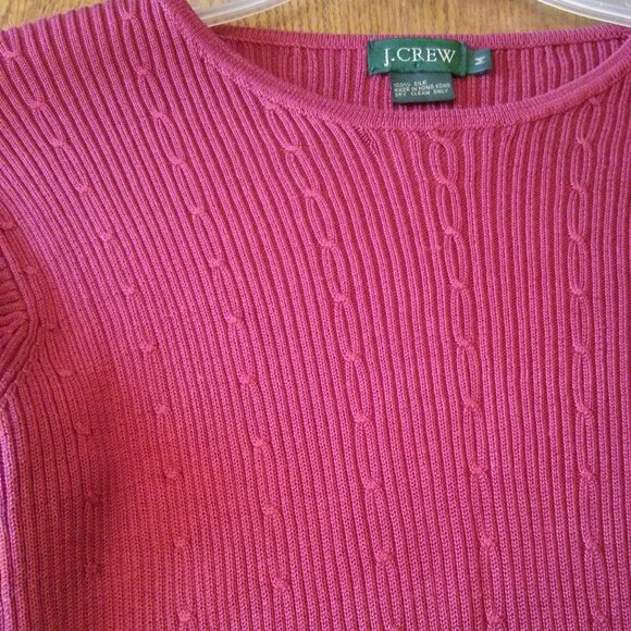 Red J Crew 100% Silk Twinset Size M Old Money Classic Preppy Academia Librarian - Picture 13 of 16